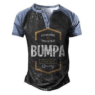 Bumpa Grandpa Gift Genuine Trusted Bumpa Premium Quality Men's Henley Shirt Raglan Sleeve 3D Print T-shirt - Seseable
