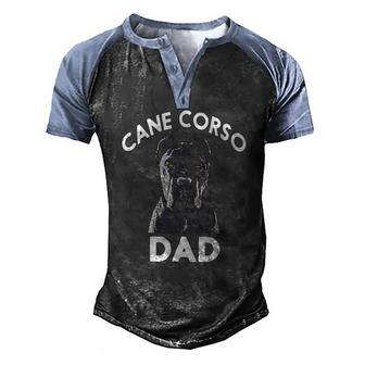 Cane Corso Dad Pet Lover Fathers Day Men's Henley Raglan T-Shirt | Mazezy