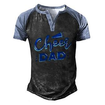 Cheer Dad Proud Cheerleader Father Cheer Parent Men's Henley Raglan T-Shirt | Mazezy