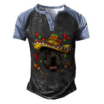 Cinco De Mayo Pit Bull Men Women Kids Sombrero T-Shirt Men's Henley Shirt Raglan Sleeve 3D Print T-shirt - Seseable