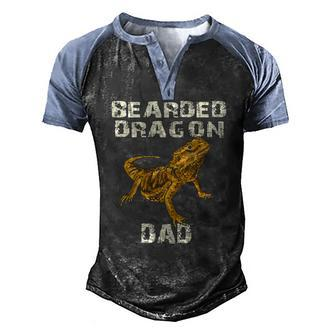 Cute Bearded Dragon Dad Lover Owner Love Men's Henley Raglan T-Shirt | Mazezy