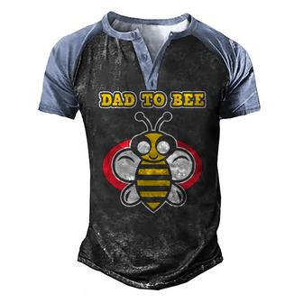 Dad To Bee Pregnant Women & Moms Pregnancy Bee Men's Henley Raglan T-Shirt | Mazezy