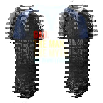 Mens Dad The Man The Myth The Piano Legend Fathers Day Men's Henley Raglan T-Shirt | Mazezy