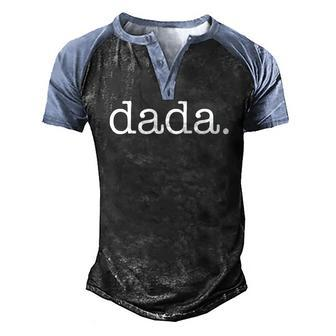 Mens Dada Dad Fathers Day Men's Henley Raglan T-Shirt | Mazezy
