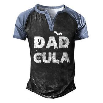 Dadcula Halloween Letter Print Dad Tops Men's Henley Raglan T-Shirt | Mazezy