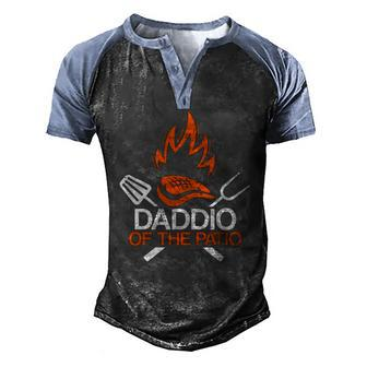 Daddio Of The Patio Best Friend 2022 Fathers Day Dads Men's Henley Raglan T-Shirt | Mazezy