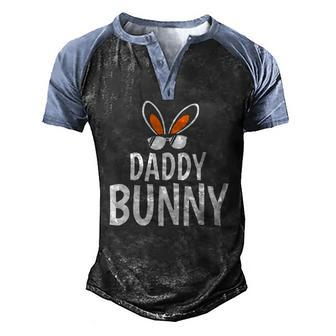 Daddy Bunny Easter And Glasses For Happy Easter Fathers Day Men's Henley Raglan T-Shirt | Mazezy