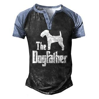 The Dogfather Dog Lakeland Terrier Men's Henley Raglan T-Shirt | Mazezy