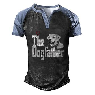 The Dogfather Labrador Dadfathers Day Men's Henley Raglan T-Shirt | Mazezy