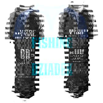 Dziadek Grandpa Fishing Gift My Favorite Fishing Buddy Calls Me Dziadek Men's Henley Shirt Raglan Sleeve 3D Print T-shirt - Seseable