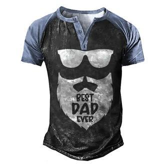 Fathers Day Parent Hero Husband Stepdad Adult Best Dad Ever Men's Henley Shirt Raglan Sleeve 3D Print T-shirt - Seseable