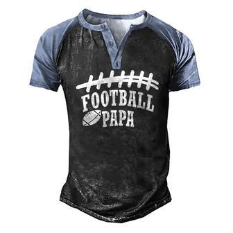 Football Papafathers Day Idea Men's Henley Raglan T-Shirt | Mazezy