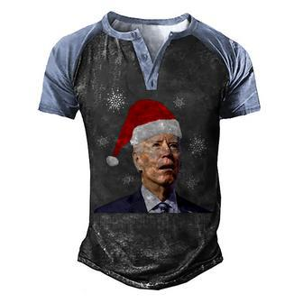 Funny Anti Joe Biden Happy 4Th Of July Merry Christmas Men's Henley Shirt Raglan Sleeve 3D Print T-shirt - Monsterry