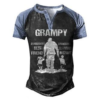 Grampy Grandpa Gift Grampy Best Friend Best Partner In Crime Men's Henley Shirt Raglan Sleeve 3D Print T-shirt - Seseable