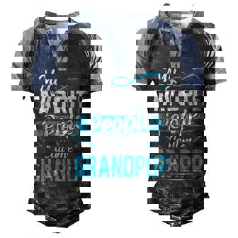 Grandpop Grandpa Gift My Favorite People Call Me Grandpop V2 Men's Henley Shirt Raglan Sleeve 3D Print T-shirt - Seseable