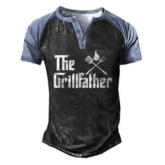 The Grillfather Dad Bbq Men's Henley Raglan T-Shirt | Mazezy
