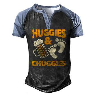 Huggies And Chuggies Future Father Party Men's Henley Raglan T-Shirt | Mazezy
