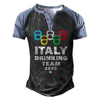 Italy Drinking Team Men's Henley Raglan T-Shirt | Mazezy
