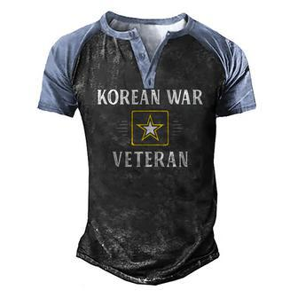 Korean War Veteran Happy Veterans Day Men's Henley Raglan T-Shirt | Mazezy