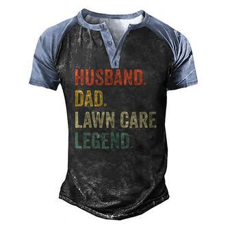 Mens Lawn Mowing Lawn Care Stuff Vintage Retro Men's Henley Raglan T-Shirt | Mazezy