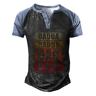 Mens Dada Daddy Dad Bruh Fathers Day Men's Henley Shirt Raglan Sleeve 3D Print T-shirt - Monsterry UK