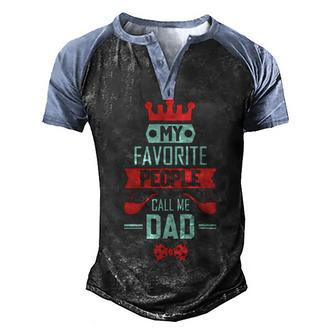 Mens My Favorite People Call Me Pop Fathers Day Men's Henley Shirt Raglan Sleeve 3D Print T-shirt - Monsterry AU