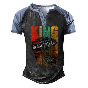 Mens Strong Black King Juneteeth African American Father Day 23 Shirt Men's Henley Shirt Raglan Sleeve 3D Print T-shirt | Favorety UK