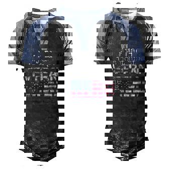 Womens Military Family Veteran Support My Dad Us Veteran My Hero V-Neck Men's Henley Raglan T-Shirt | Mazezy