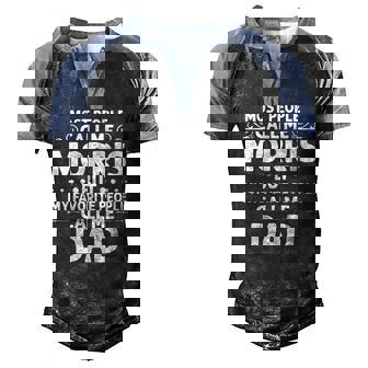 Morris Name Fathers Day Personalized Men Dad Men's Henley Raglan T-Shirt | Mazezy