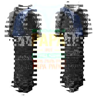 Mens My Nickname Is Papa But My Full Name Is Papa Papa Men's Henley Raglan T-Shirt | Mazezy