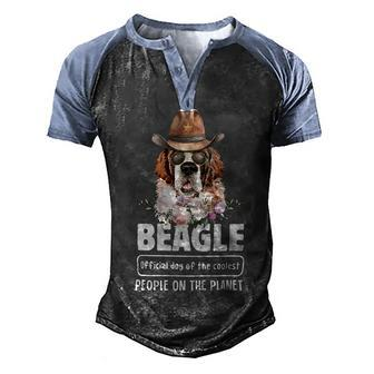 Official Dog Og The Coolest People On Planet 17 Beagle Dog Men's Henley Shirt Raglan Sleeve 3D Print T-shirt - Seseable