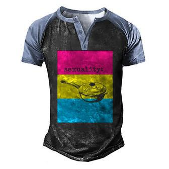 Pansexual Pride Pansexual Flag Men's Henley Raglan T-Shirt | Mazezy