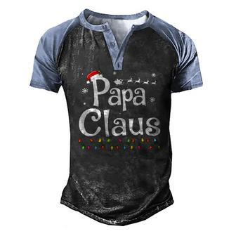 Papa Claus Family Santa Pajamas Christmas Idea Men's Henley Raglan T-Shirt | Mazezy DE