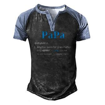 Papa Like A Grandfather Only Cooler Definition Classic Men's Henley Raglan T-Shirt | Mazezy