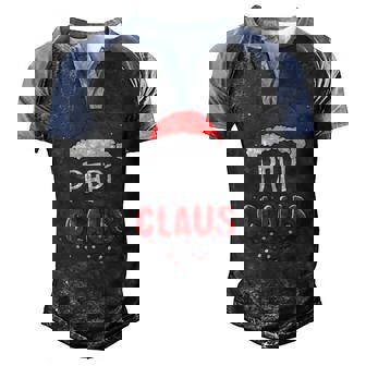 Papi Claus Christmas Santa Hat Family Matching Pajama Men's Henley Raglan T-Shirt | Mazezy