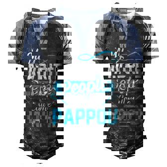 Pappou Grandpa Gift My Favorite People Call Me Pappou V2 Men's Henley Shirt Raglan Sleeve 3D Print T-shirt - Seseable