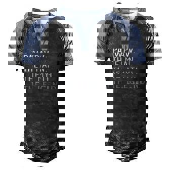 Pawpaw The Man The Myth The Legend Fathers Day Pawpaw Men's Henley Raglan T-Shirt | Mazezy