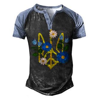 Peace In The Crest Of Ukraine Peace And Solidarity For Ukraine Men's Henley Shirt Raglan Sleeve 3D Print T-shirt | Favorety DE