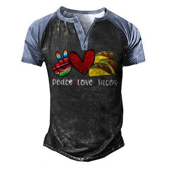 Peace Love Cinco De Mayo Funny V2 Men's Henley Shirt Raglan Sleeve 3D Print T-shirt - Monsterry AU