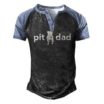Pitbull Dad Dog Father Classic Men's Henley Raglan T-Shirt | Mazezy
