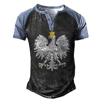 Polish Eagle Dyngus Day Orzel Bialy White Eagle Men's Henley Raglan T-Shirt | Mazezy