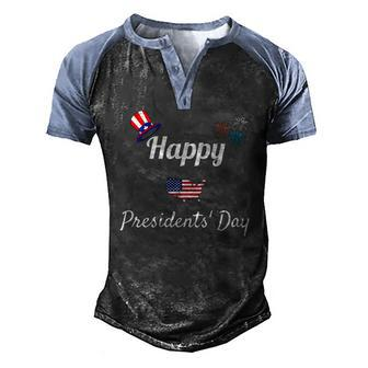Political Happy Presidents Day Men Women Kids Men's Henley Raglan T-Shirt | Mazezy CA
