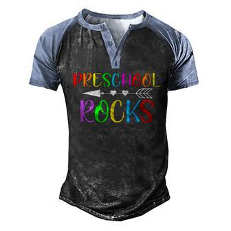 Preschool Rocks Men's Henley Shirt Raglan Sleeve 3D Print T-shirt - Monsterry UK