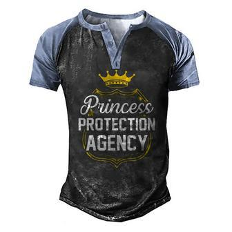 Princess Protection Agency Tiara Badge Mens Fathers Day Men's Henley Raglan T-Shirt | Mazezy