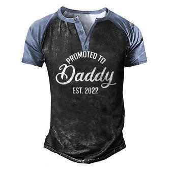Promoted To Daddy 2022 Men's Henley Raglan T-Shirt | Mazezy