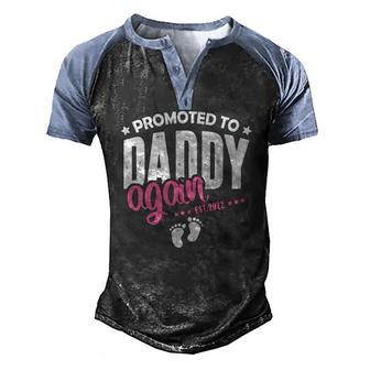 Promoted Daddy Again 2022 Its A Girl Baby Announcement Men's Henley Raglan T-Shirt | Mazezy