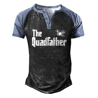 Quadfather Drone Racing Sport Lover Men's Henley Raglan T-Shirt | Mazezy UK