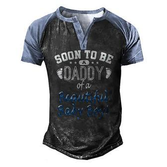 Soon To Be A Daddy Baby Boy Expecting Father Men's Henley Raglan T-Shirt | Mazezy