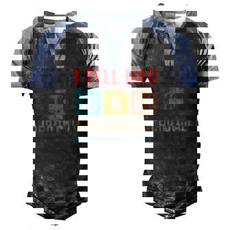 Mens I Tell Dad Jokes Periodically Element Vintage Fathers Day Men's Henley Raglan T-Shirt | Mazezy