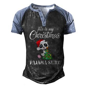 This Is My Christmas Pajama 880 Shirt Men's Henley Shirt Raglan Sleeve 3D Print T-shirt | Favorety